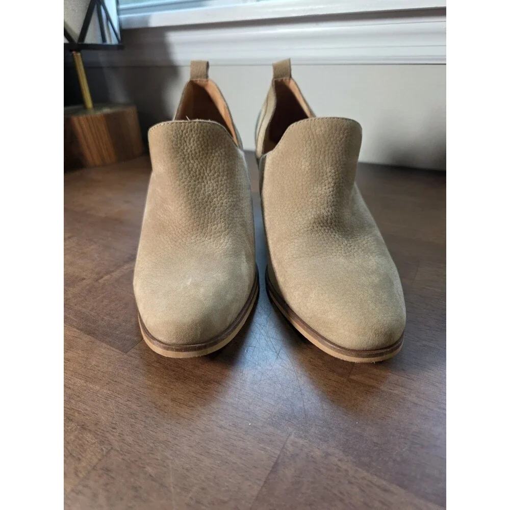Lucky Brand Vennia Leather Low Ankle Booties Tan 10M Boots